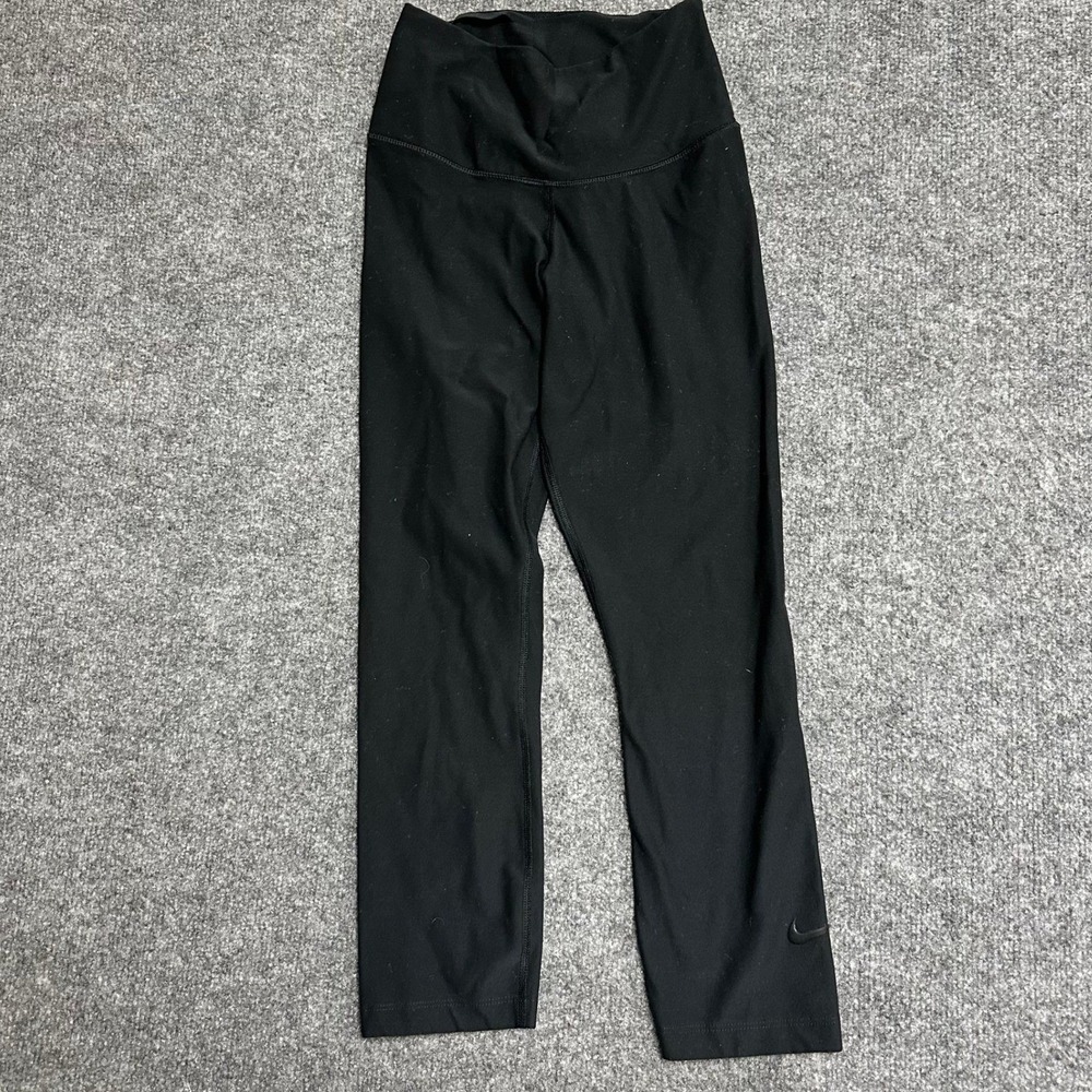 Nike Leggings Womens Size XS Black Dri-Fit High Waisted Cropped Athletic Yoga